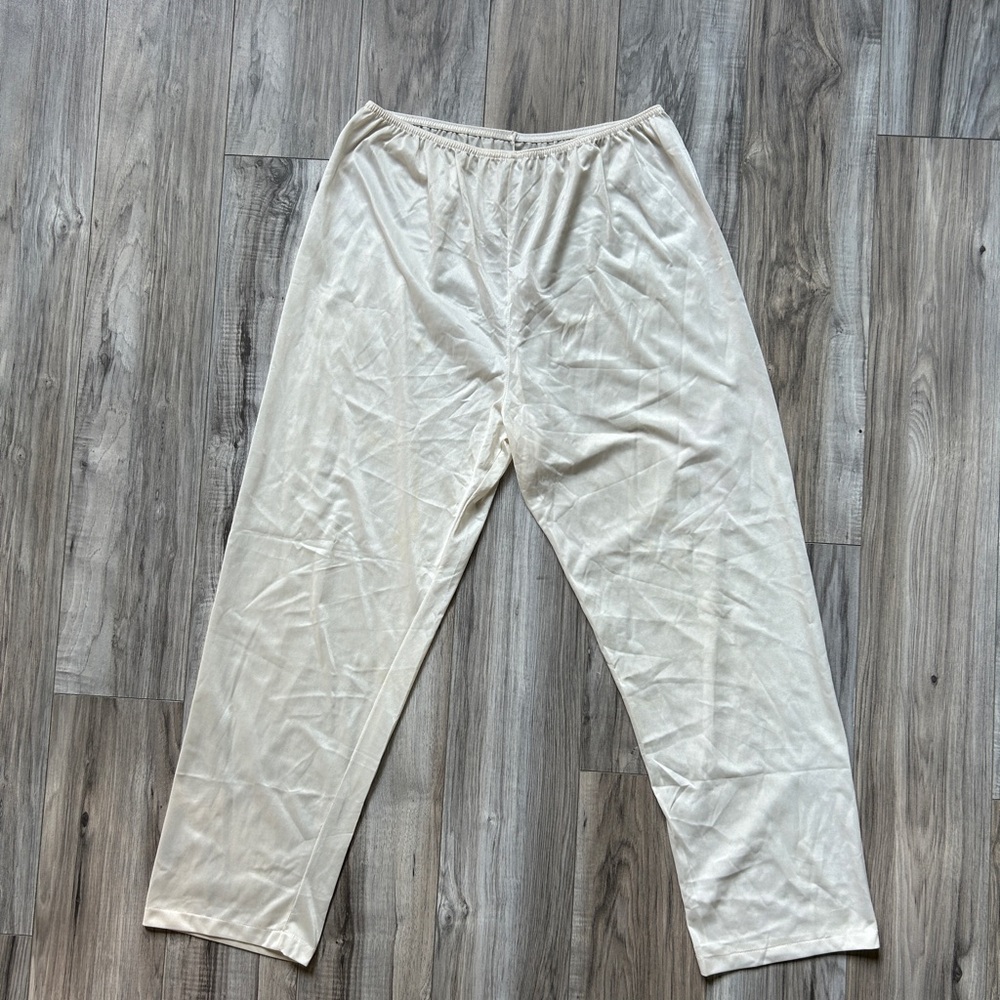 Vintage SEARS Cream/White Sheer Slip Undergarment Pants